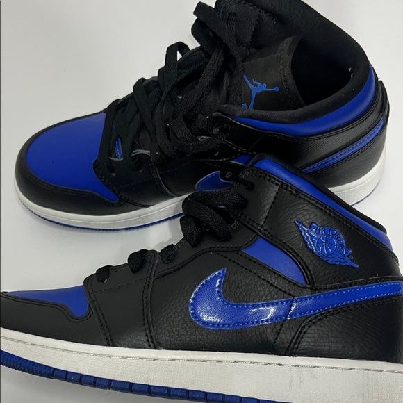 Nike Air Jordan 1 Mid - Black/Royal Blue 6.5Y - Picture 3 of 14